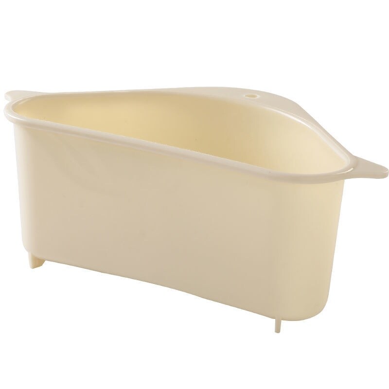 Gambar Triangular kitchen sink drain basket filter basket suction cup plastic rack kitchen supplies rag storage basket