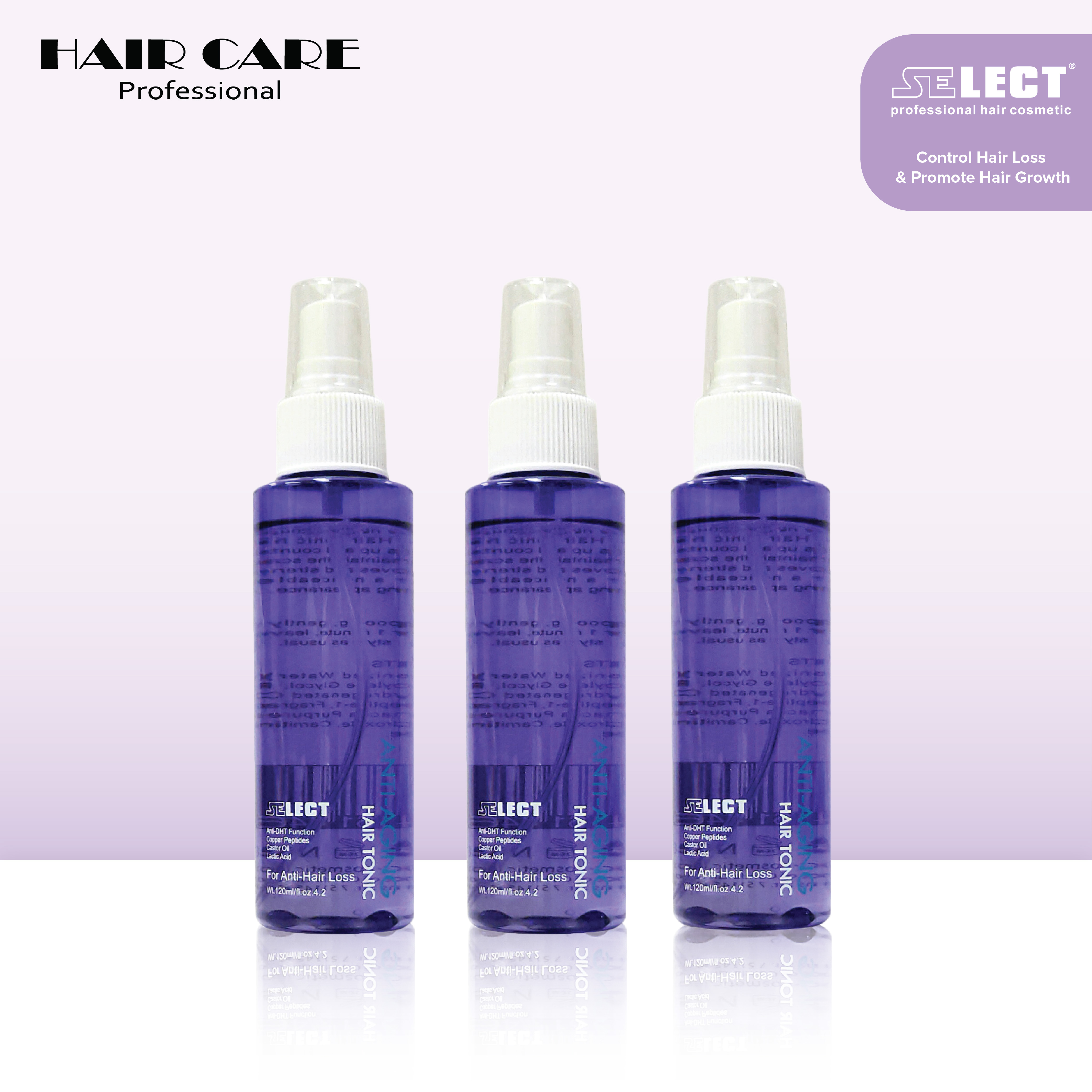 Gambar Select Anti Aging Hair Growth Tonic 120ml *3 (For Prevent Hair Loss and Hair Growth)