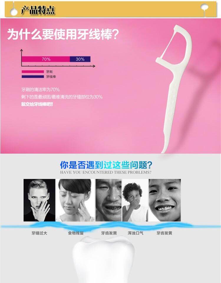 Gậy Đánh Răng Tăm Xỉa Răng Siêu Mịn Hình Cung Nhập Khẩu Watsons Dây Tròn Phẳng 6 Hộp 300 Chiếc Sợi Filament Sợi Cao 0,1 Mm