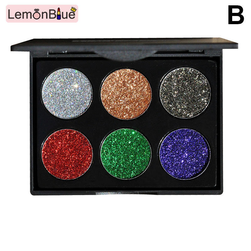 Gambar 6 Colors Eyeshadow Palette Glitter Shimmer Not Faint Long Lasting Makeup Eye Shadow Natural Eyes Cometic Tool