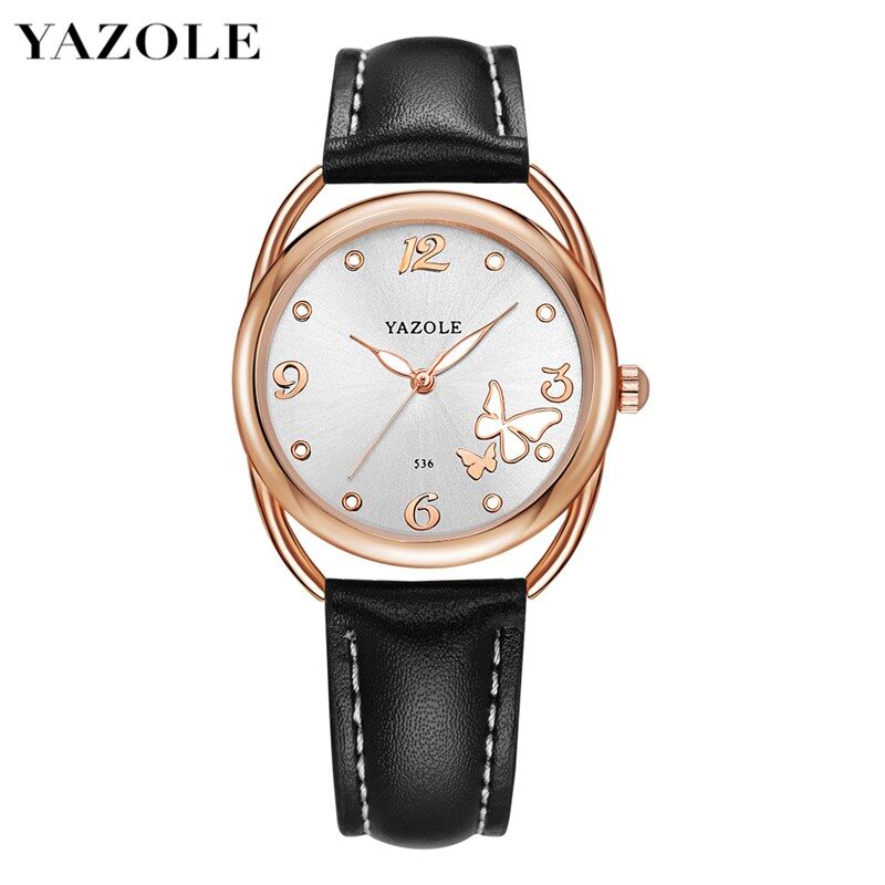 Đồng Hồ Thương Hiệu Yazole, Đồng Hồ Thạch Anh Nữ Thời Trang Đồng Hồ Đeo Tay Nữ Jam Tangan Wanita YZL536