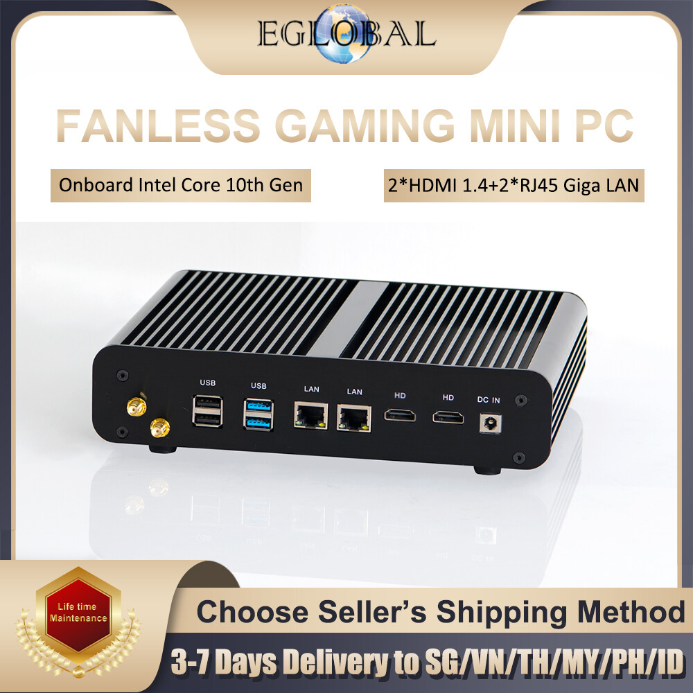 Eglobal Mini PC Intel Core i5-1035G4 i7-1065G7 Max 2TB NVME SSD 64G DDR4 With Cooling Fan Gaming Desktop Computer Laptop for design office home school ราคา 21,367 บาท*ส่งฟรี