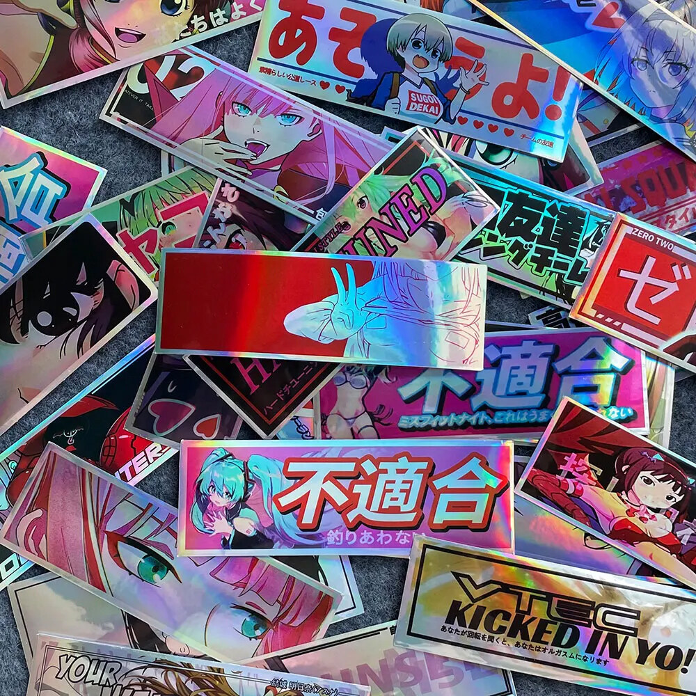 24 cái anime xe ô tô sticker xe máy jdm đề can vui ô tô phụ kiện xe hơi phụ kiện 2023 xe đạp dán