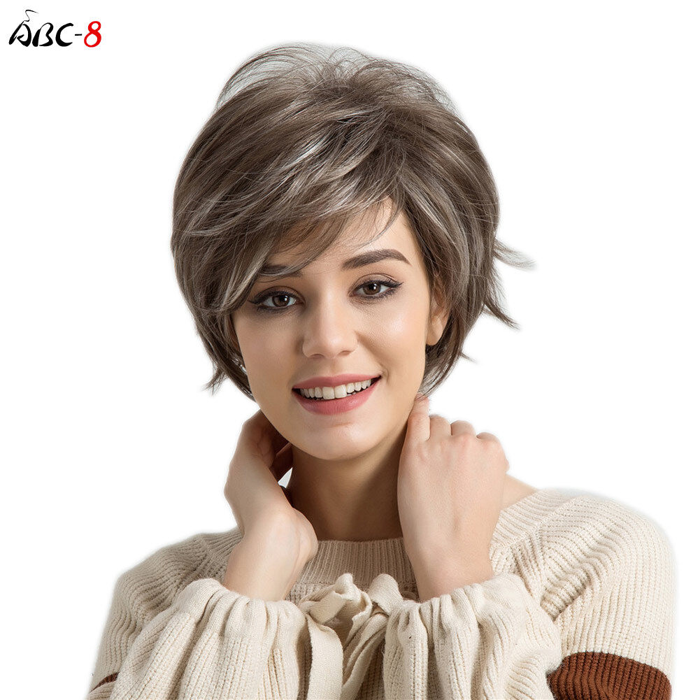 ABC Tóc Giả Ngắn Gợi Cảm Cho Nữ, Tóc Giả Tổng Hợp Nhiều Màu Tóc Giả Hóa Trang Dự Tiệc Cho Nữ