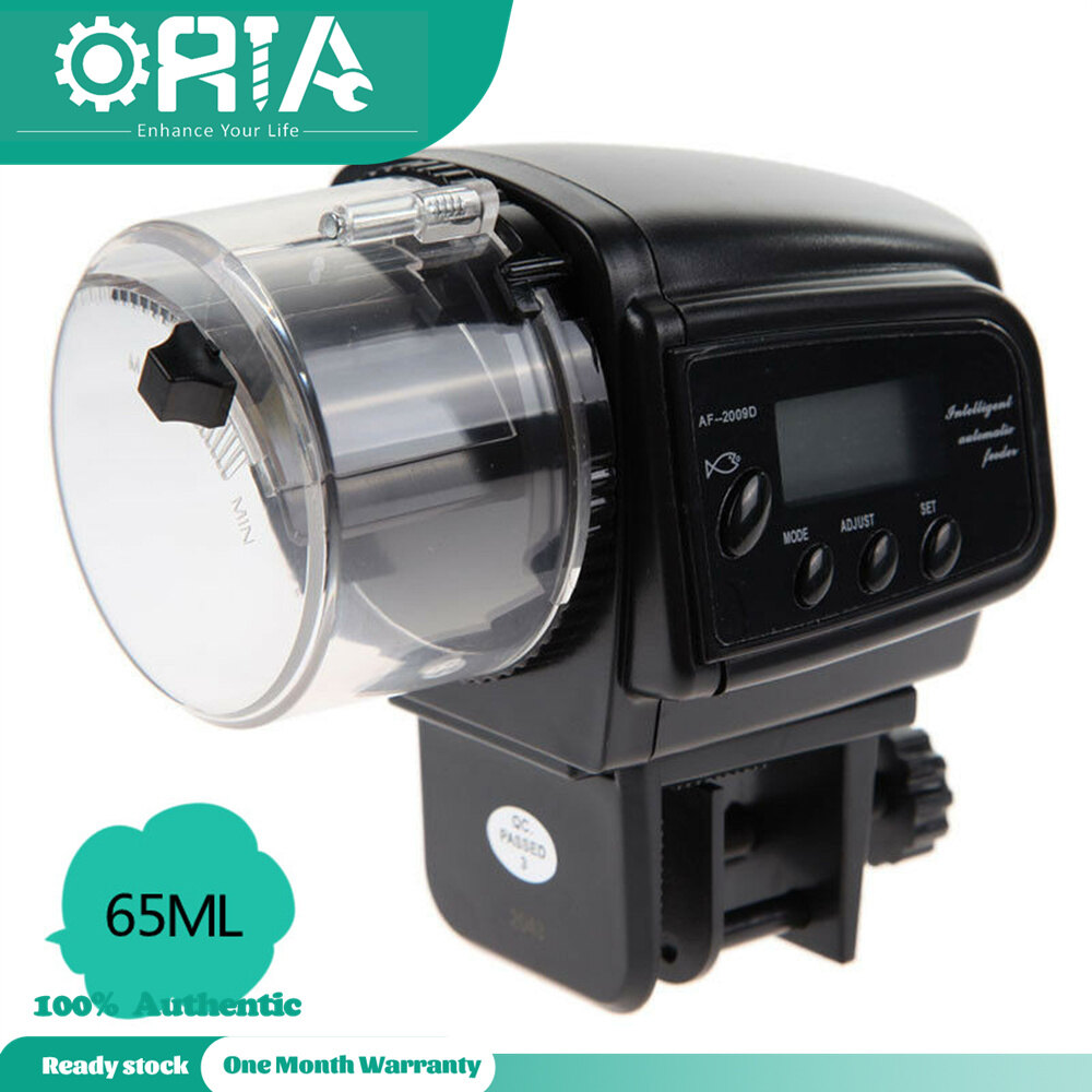 Oria máy cho cá ăn tự động máy cho cá ăn bể cá máy phân phối thức ăn rùa cá tự động điều chỉnh được hẹn giờ cho bể cá hoặc bể cá cho kỳ nghỉ cuối tuần