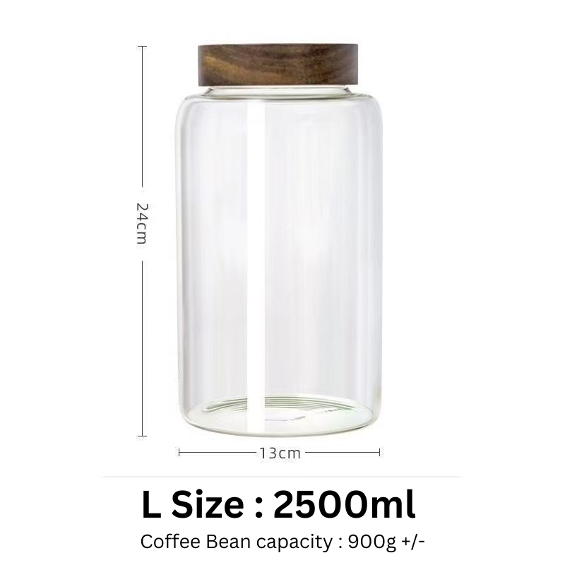Tarro de cristal con tapa de madera hermético para alimentos_voghion.com