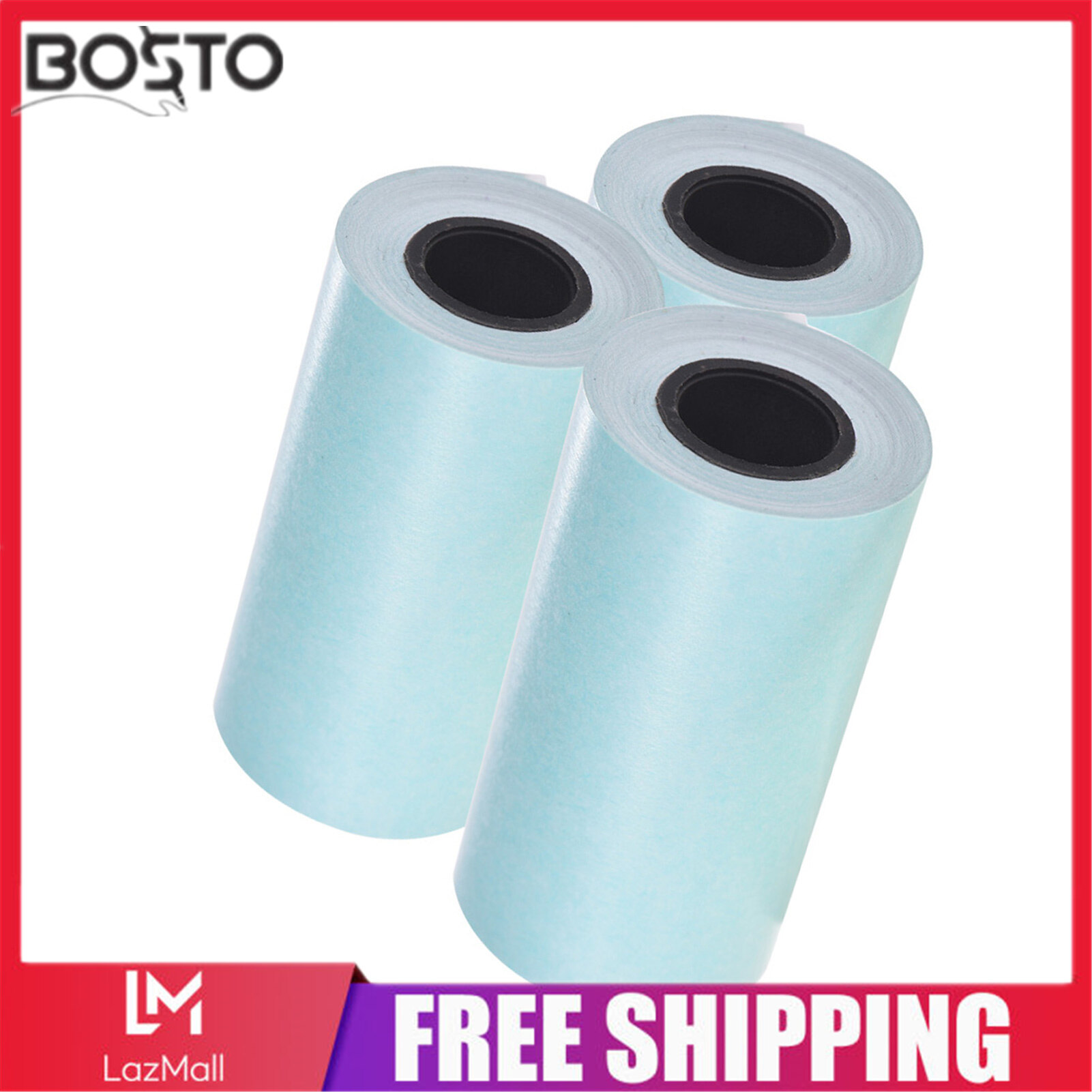 Aibecy Giấy Dán Có Thể In Cuộn Giấy Nhiệt Trực Tiếp Với Tự Dính 57*30Mm Cho Máy In Nhiệt Bỏ Túi PeriPage A6, Dành Cho Máy In Ảnh Mini PAPERANG P1/P2, 3 Cuộn