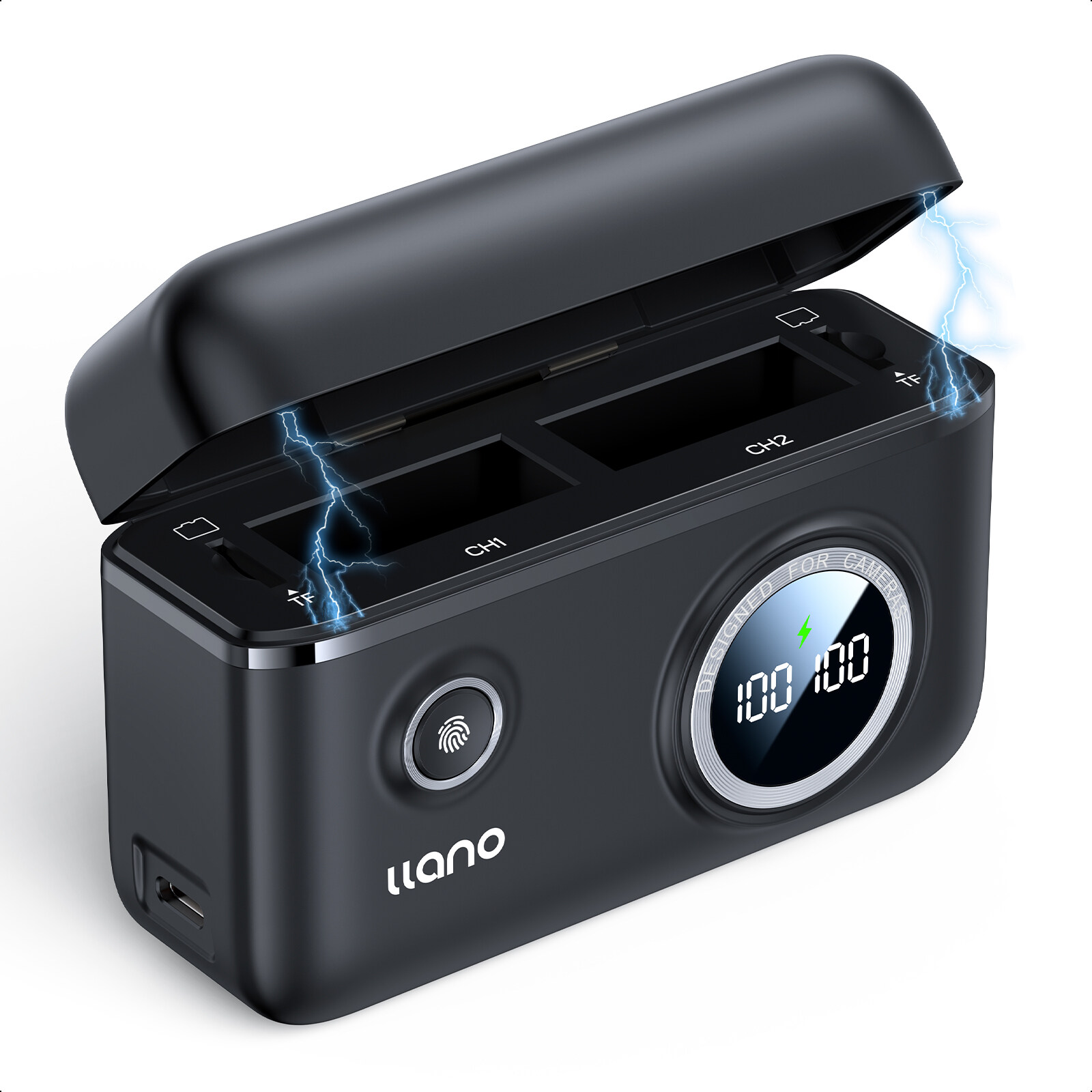 Llano NP-BX1 Pin máy ảnh Hộp dụng cụ sạc nhanh với khe đựng thẻ tương thích với cho Sony zv1 RX100 b