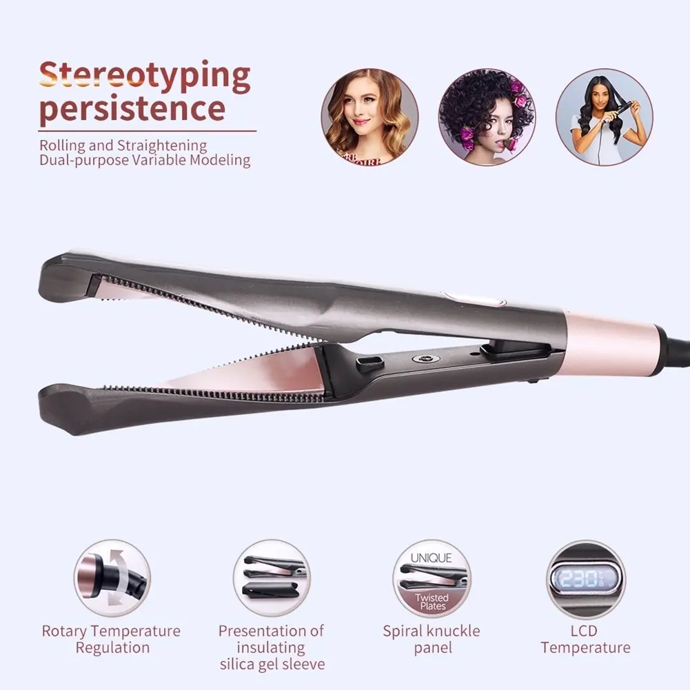 ion straight and spiral styling iron