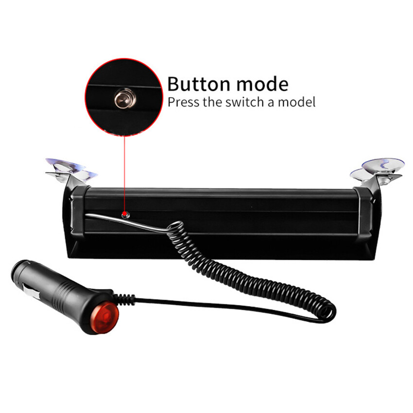 Đèn LED Nhấp Nháy Cho Ô Tô Đèn Cảnh Sát Đèn Tín Hiệu Màu Đỏ/Xanh Dương Vàng/Trắng Đèn Nhấp Nháy Khẩn Cấp Đèn Cảnh Báo Kính Chắn Gió 12V
