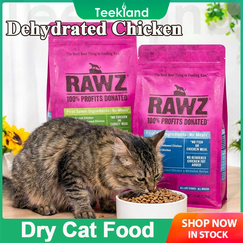 Rawz Cat Dry Food High Protein Turkey & Chicken Recipe Beauty Hair Natural Meal-Free Dry Cat Food Chicken & Whitefish Flavor Dehydrated Chicken ราคา 2,715 บาท*ส่งฟรี