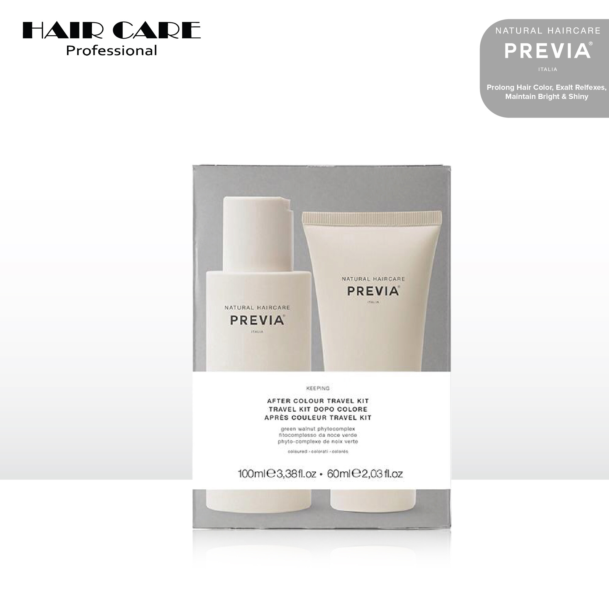 Gambar PREVIA AFTER COLOUR SHAMPOO 100ML + KEEPING AFTER COLOUR TREATMENT 60ML (TRAVEL KIT)    For Protect Hair Color