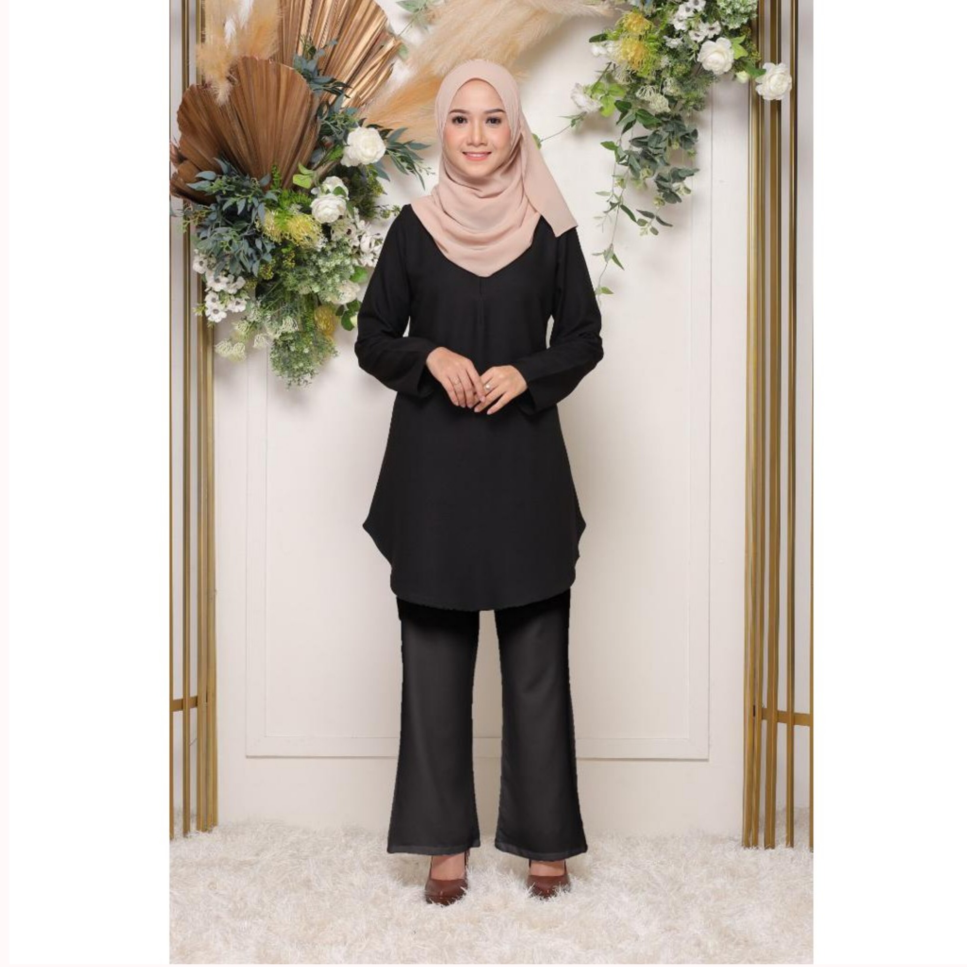 Muslimah Suit Blouse Dan Seluar Palazo Hotselling