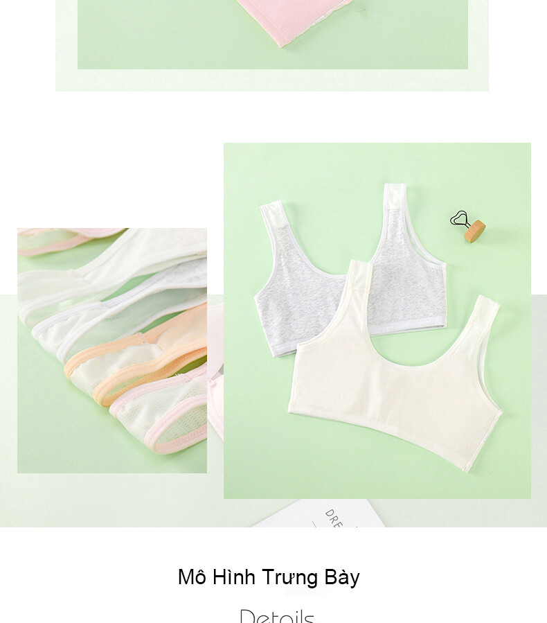 Áo lót nữ học sinh cấp 1 cấp 2 nữ sinh đồ lót lớn 8-12 nữ sinh tiểu học học sinh trung học cơ sở nữ sinh áo ngực cotton tinh khiết