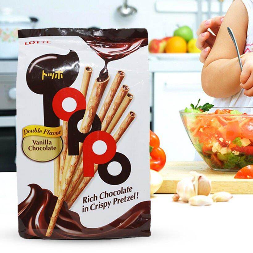 Bánh que nhân sôcôla Toppo