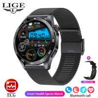 LIGE Men and Womens Original Smart Watch Bluetooth Call and ECG Heart Rate Multi-function Waterproof Fitness Tracker