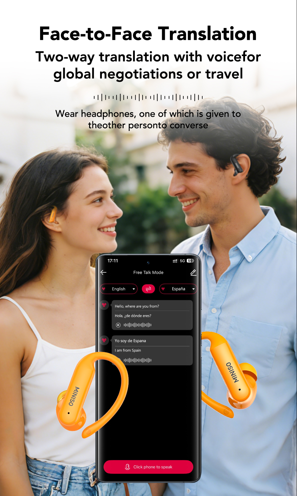 Miniso Ms215 Real-time Ai Wireless Bluetooth Headphones Noise Cancelling_voghion.com