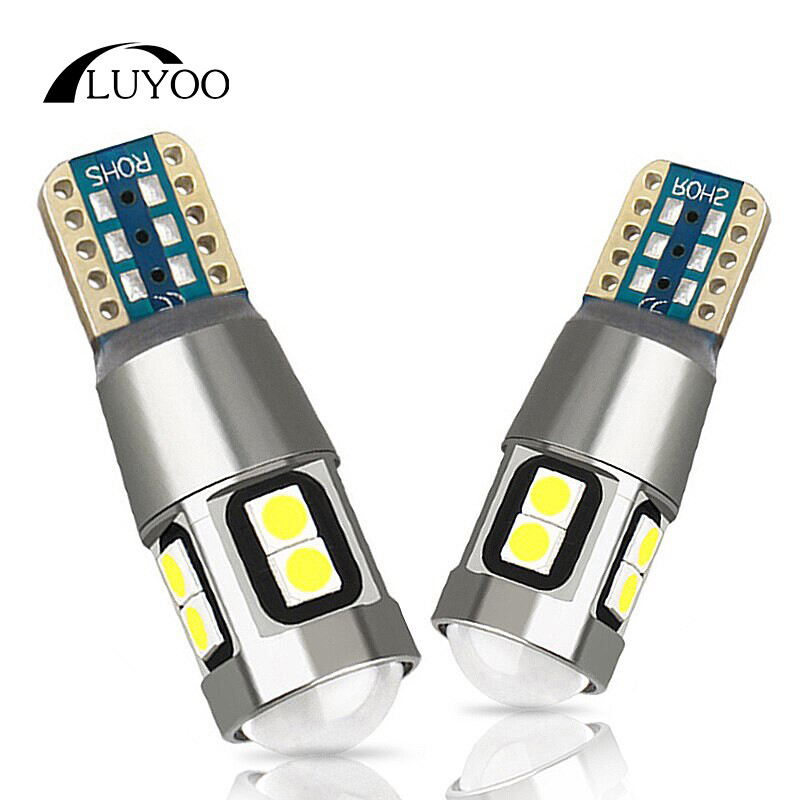 2 bóng đèn led t10 bóng đèn led 3030smd t10 đèn led nội thất xe hơi bóng đèn đỗ xe đèn vòm w5w đèn đánh dấu màu xanh dương 12v