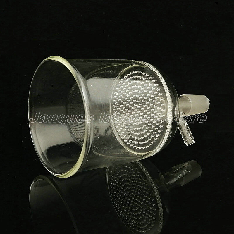 Gambar 1pc 500ml glass plate suction funnel with 24# standard grinding port,filter funnel with The suction filter mouth