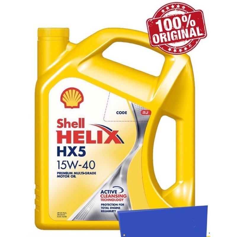 600049901 Shell Helix HX5 15W-40 engine oil 4 liter Hong Kong For Proton Perodua Toyota Honda Mazda Kia