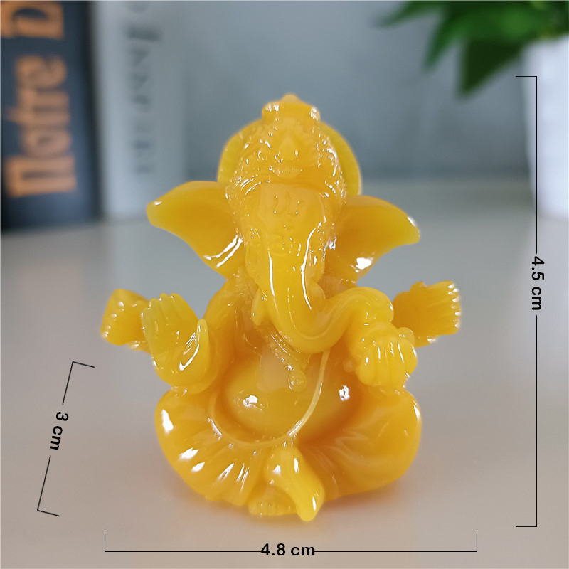 Man-made Jade Stone Buddha Ganesha Statue Sculpture Feng Shui Home Decoration Ornaments