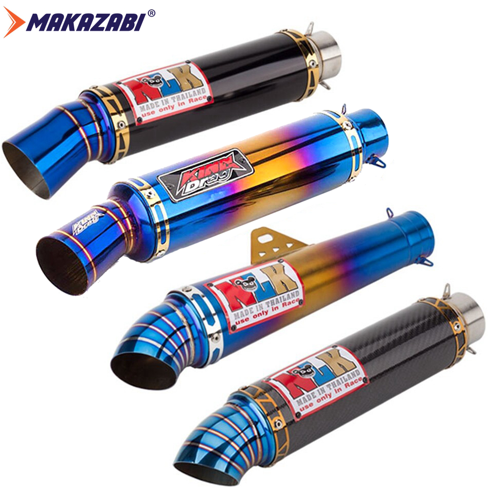 2 inch Xe máy Ống xả sửa đổi Ống xả Moto Ống xả Ống xả Ống xả Ống xả Ống xả cuối Ống dẫn điện Phổ dụng cho Wave 100 mio 110 RS150 SONIC Y15ZR R15 V3 LC150 LC 135 Raider 150 fi EXCITER 150 SNIPER150 mio