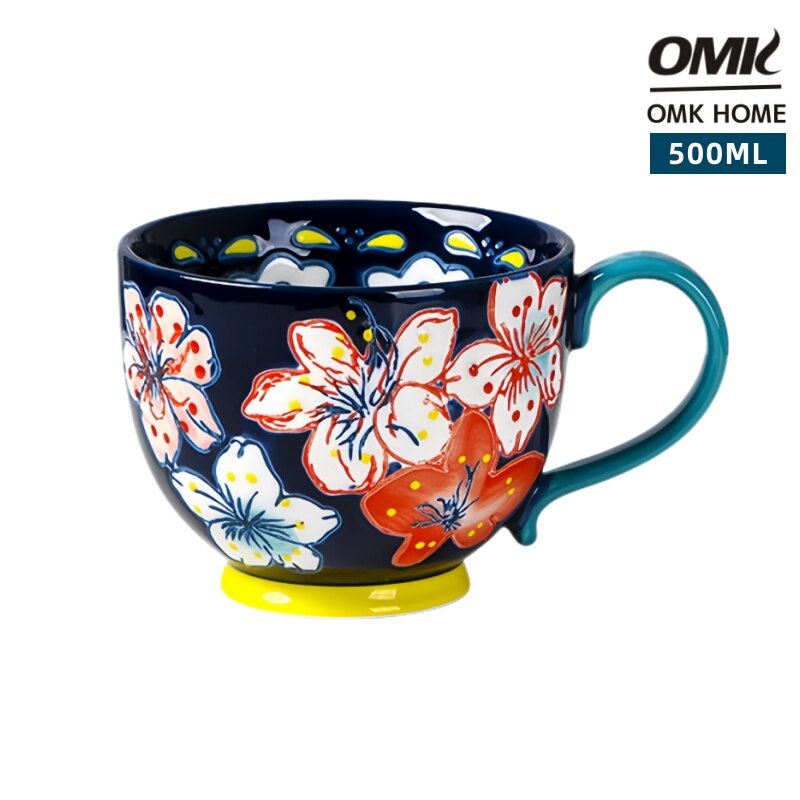 Omk Mỹ gốm 500ml cốc chén ăn sáng cà phê