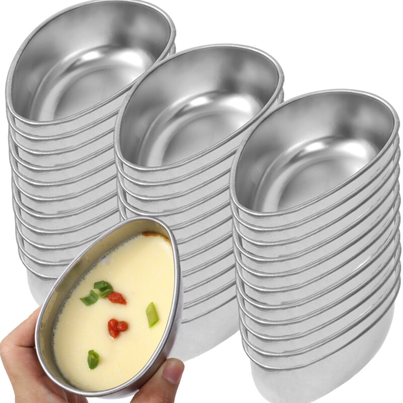 4 cái nhà bếp hấp trứng bát hộp đựng thức ăn đa chức năng dày bát đựng cơm cho bé thực phẩm bổ sung hấp bát