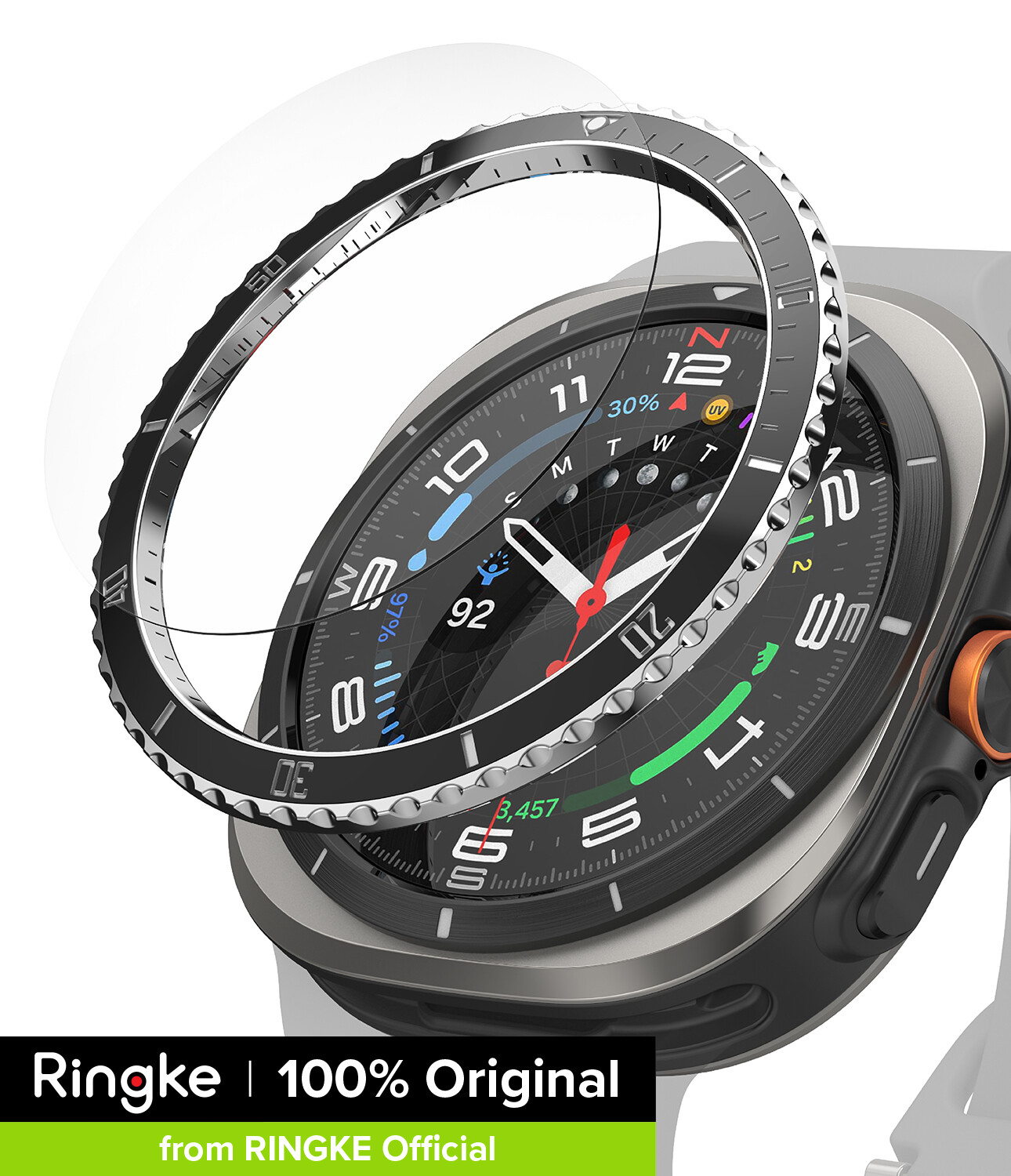 Ringke Bezel Styling Premium & Glass for [ Samsung Galaxy Watch Ultra 47mm ] Lightweight Adhesive Stainless Steel Frame Cover with Screen Protector ราคา 875 บาท*ส่งฟรี
