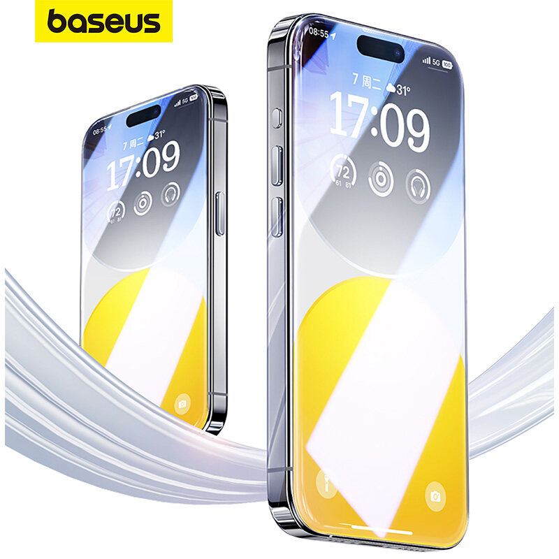 Baseus HD Kính siêu cường lực Cho iPhone 15 Pro Max bảo vệ cho iPhone 15 Cộng Với Kính dán màn hình cường lực Tấm dán bảo vệ Công Cụ Bảo Vệ