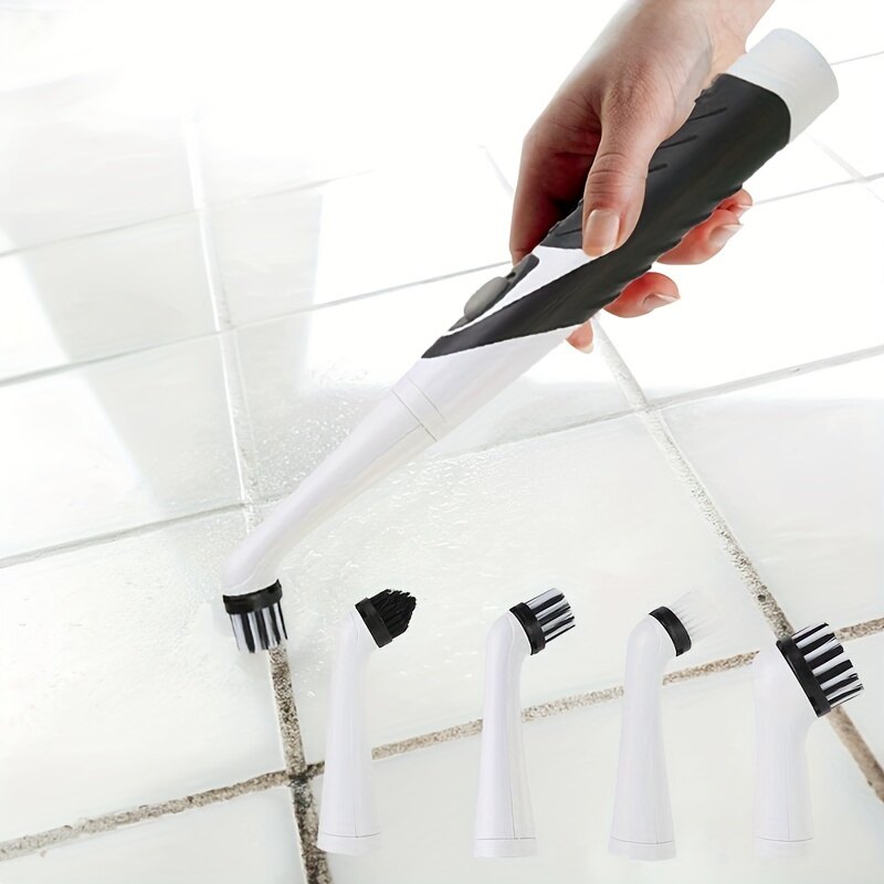 Tiết lộ pin không dây Bàn chà điện, đa mục đích bàn chải bàn chải bụi cho vữa/gạch/phòng tắm/vòi hoa sen/bồn tắm, khả năng chịu nước, trọng lượng nhẹ, Ergonomic Grip