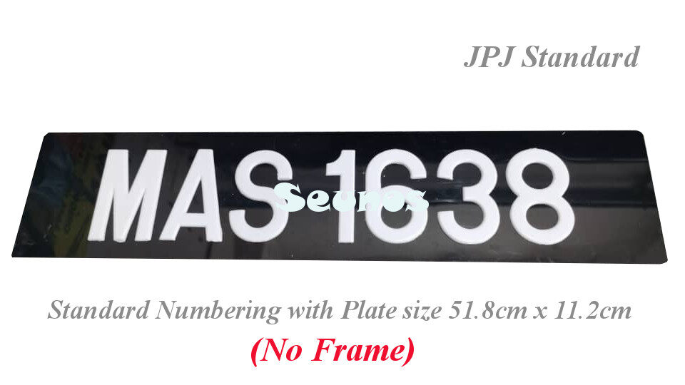 Nombor Plate Kereta Standard JPJ Lulus Nombor dan Huruf / JPJ 