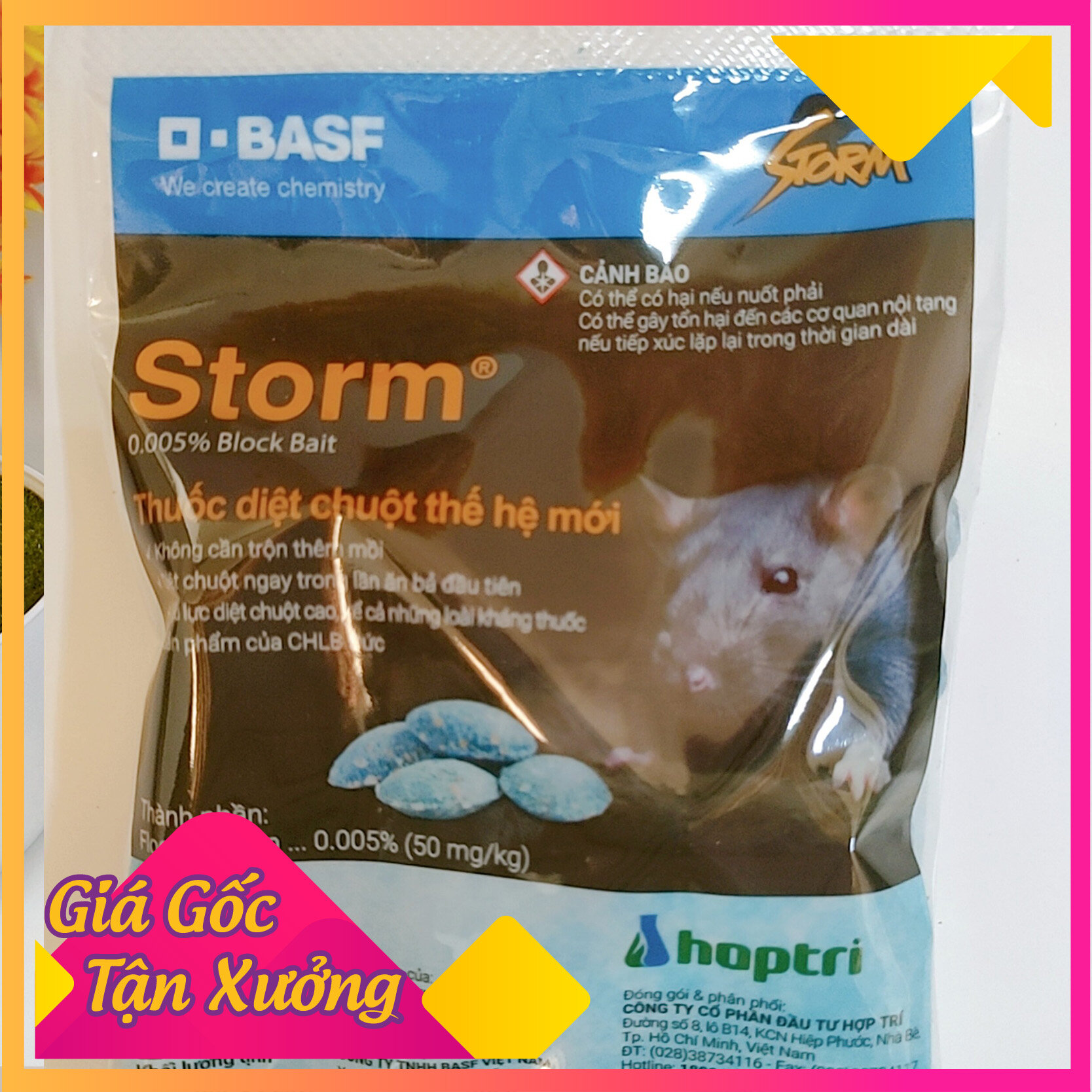 Thuốc diệt chuột sinh học Storm - Thuốc chuột Storm Chuột kẹo viên , bả chuột kẹo gói 20 viên SIÊU DIỆT CHUỘT
