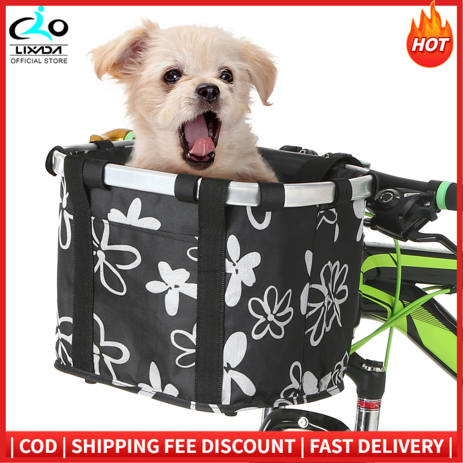 Giỏ Xe Đạp Gấp Được Túi Đựng Chó Mèo Thú Cưng Nhỏ Giỏ Trước Ghi Đông Xe Đạp Tháo Rời Được Túi Trước Đi Xe Đạp Túi Xách