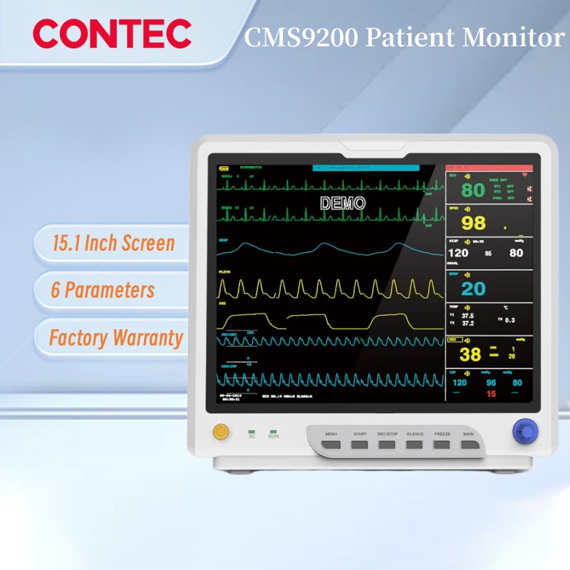 ผลิตภัณฑ์เพื่อสุขภาพ contec CMS9200 หน้าจอขนาดใหญ่ 15 นิ้วจอภาพผู้ป่วย ICU Vital Signs Monitor Cardiac Monitor 6 พารามิเตอร์รับประกันฟรี ราคา 26,090 บาท*ส่งฟรี