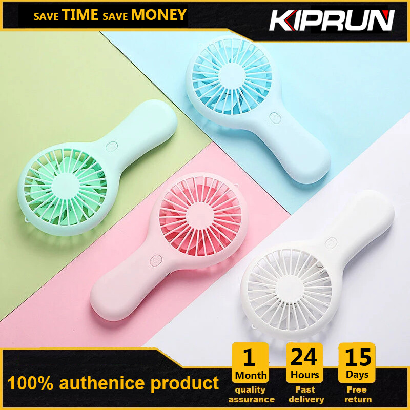 KIPRUN Handheld Usb Mini Fan USB Charging Fan Hany Lady Children Pocket Fans Mini Ventilator With Phone Holder ราคา 91 บาท*ส่งฟรี