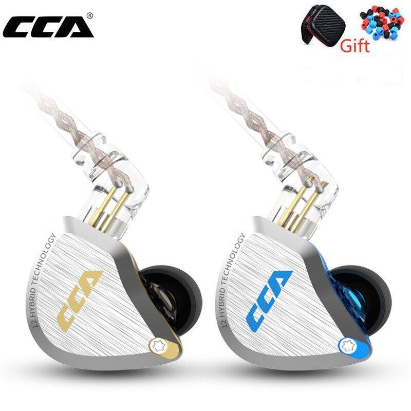 CCA C12 5BA + 1DD Hybrid แขวนหูฟัง12ไดรเวอร์ HIFI DJ Monitor หูฟังหูฟังตัดเสียงรบกวนแบบมีสาย Gamer PC KZ TRN ZS10 Pro VX ZAX TA1 TA2 ราคา 898 บาท*ส่งฟรี