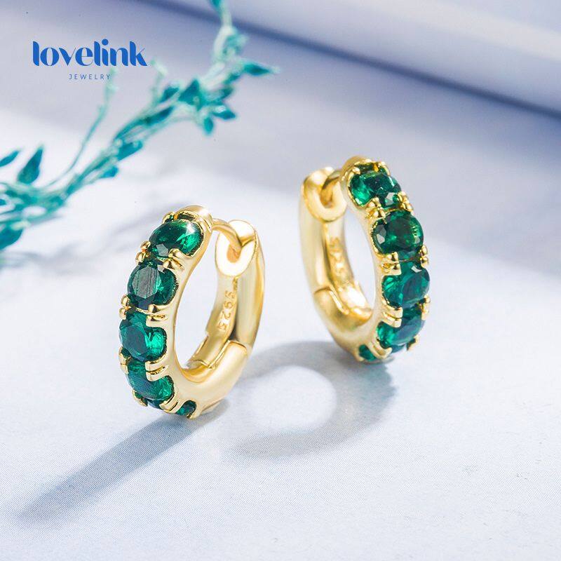 Dainty hoop nhỏ bông tai kim cương dát zirconia 14k bông tai vàng cho nữ khuyên bạc 925