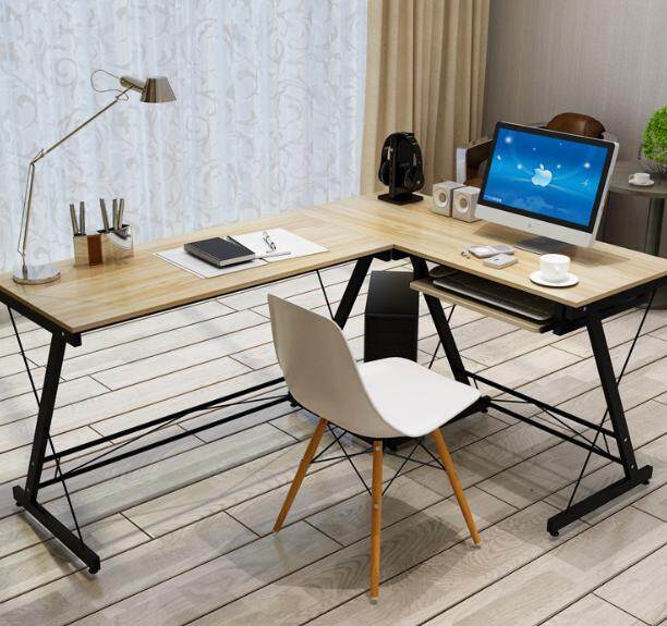 158x120x73cm L Shape Wooden Brown Modern Design Furniture Computer