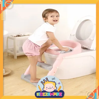 Kidzzempire Toilet Training Ladder Chair Foldable Upgraded with Cushion Seat Anti Slip BAB025 (1)