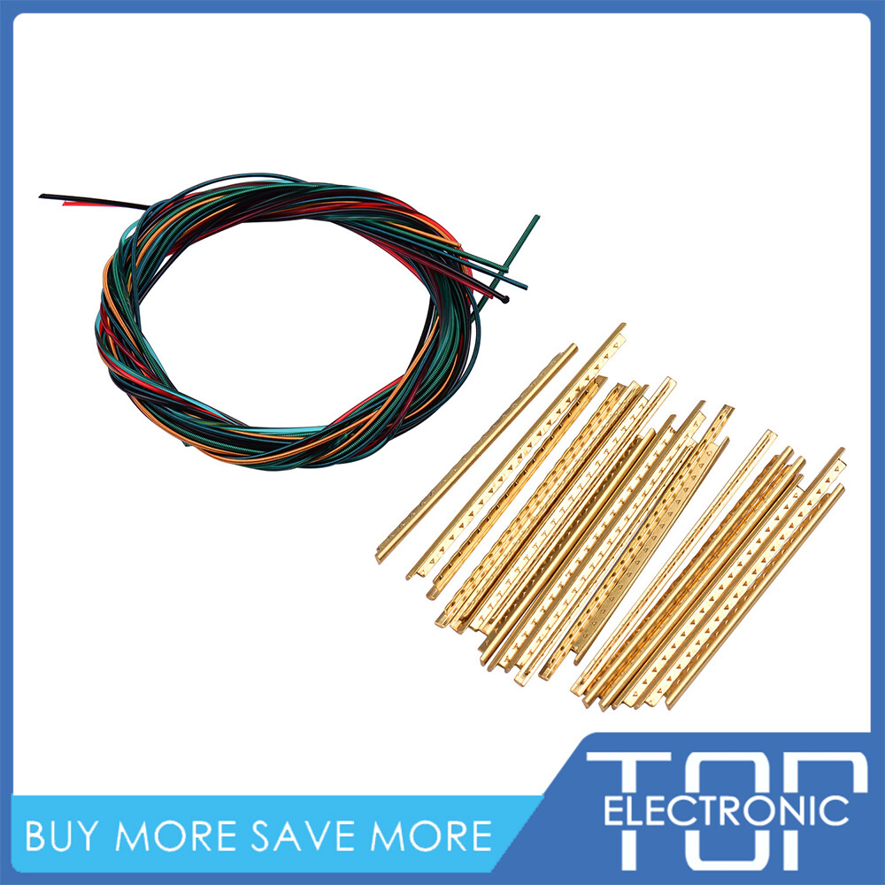 6 chiếc dây đàn guitar cổ điển nhiều màu với 21 chiếc chiều rộng 2.2mm đồng thau phím đàn guitar cổ điển bộ dây cho bộ dây đàn guitar cổ điển thay thế