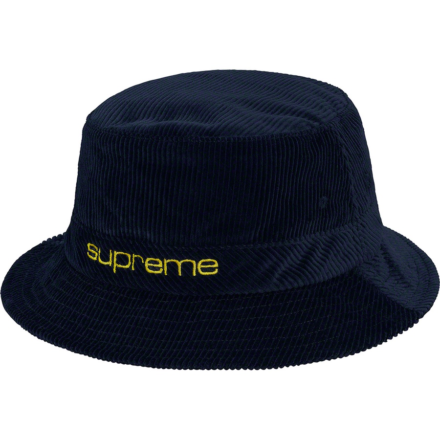Supreme Corduroy Compact Logo Crusher - Navy Supreme Corduroy
