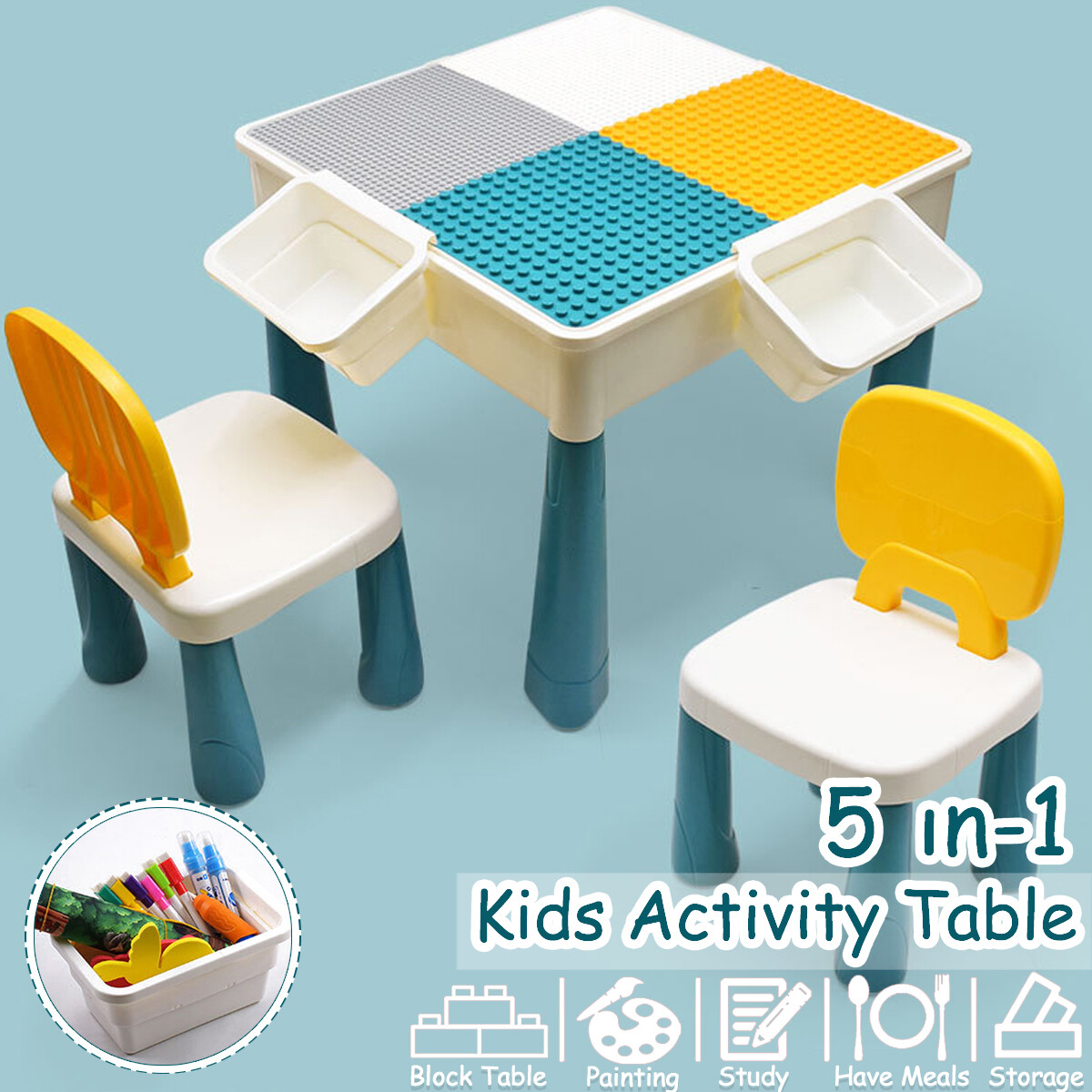 kid activity table and chairs