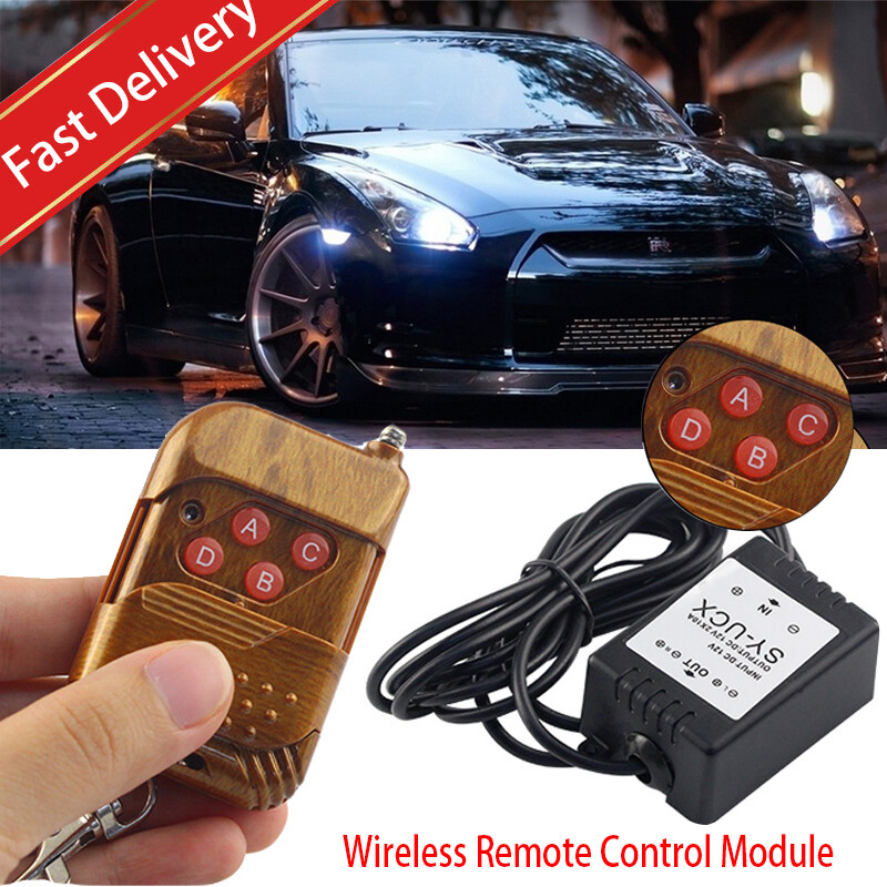 [Miễn Phí Quần Áo Rửa Xe] Mô-đun Điều Khiển Từ Xa Không Dây 12V Với Đèn Nhấp Nháy Cho Xe Hơi Xe Hơi Xe Tải Xe Hơi Dải Đèn LED