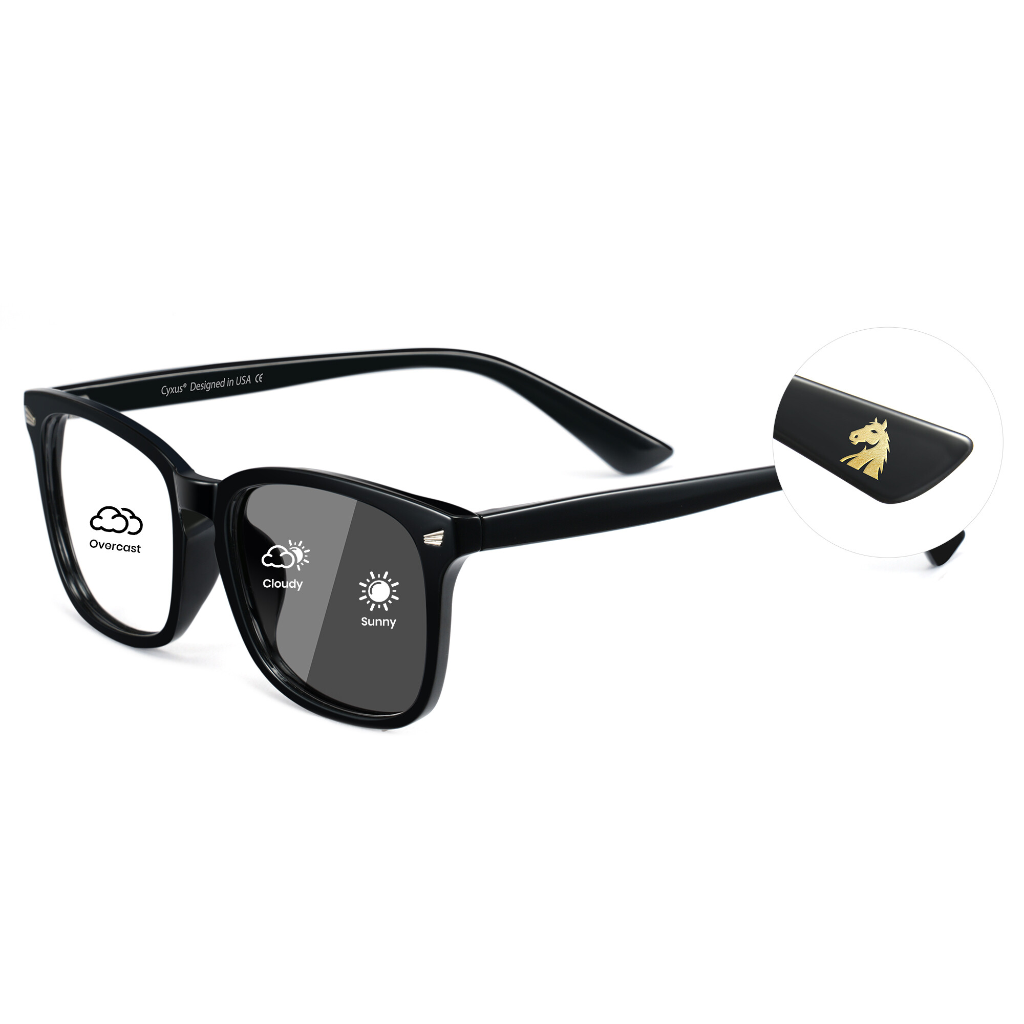 Cyxus Anti-Blue Light Photochromic Glasses - Horse Zodiac Edition 8382T01-H ราคา 489 บาท*ส่งฟรี
