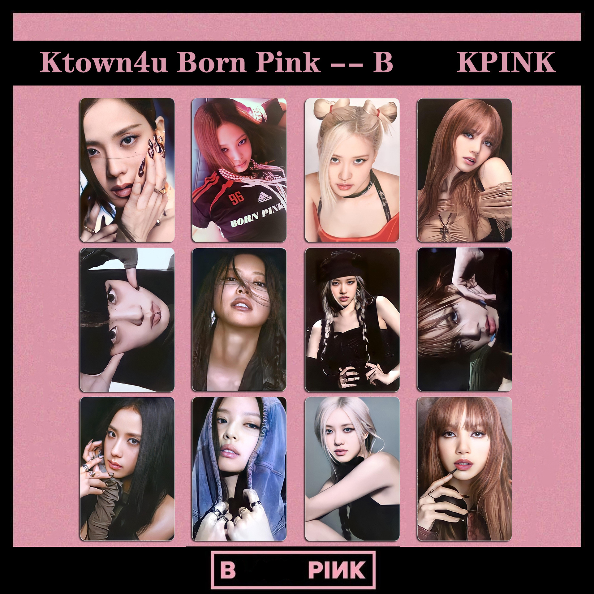 Blackpink Ktown4u Born Pink Thẻ Ảnh Jennie Lisa Rose Jisoo Thẻ Ảnh 4 Bộ