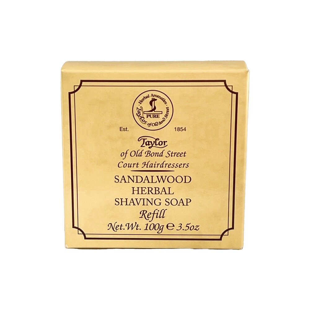 Gambar Taylor of Old Bond Sandalwood Herbal Shaving Soap(Hard Soap) Refill 100grams
