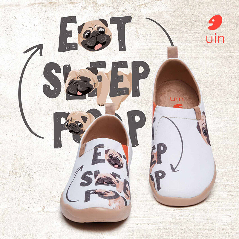 UIN Toledo I Women' Shoes Canvas Art Painted Travel Shoes Round Toe Slip on Lightweight Loafers Cute Pet Series ราคา 3,638 บาท*ส่งฟรี