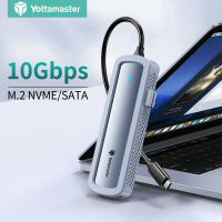 Yottamaster M.2 SSD Enclosure NVME SATA Dual Protocol USB C 3.2 Gen2 10Gbps SSD Case for NVME SSD Disk Box with Silicone Cover