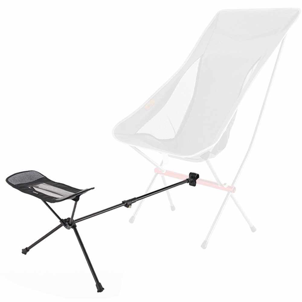 Outdoor Folding Chair Retractable Footstool Portable Deck Chair